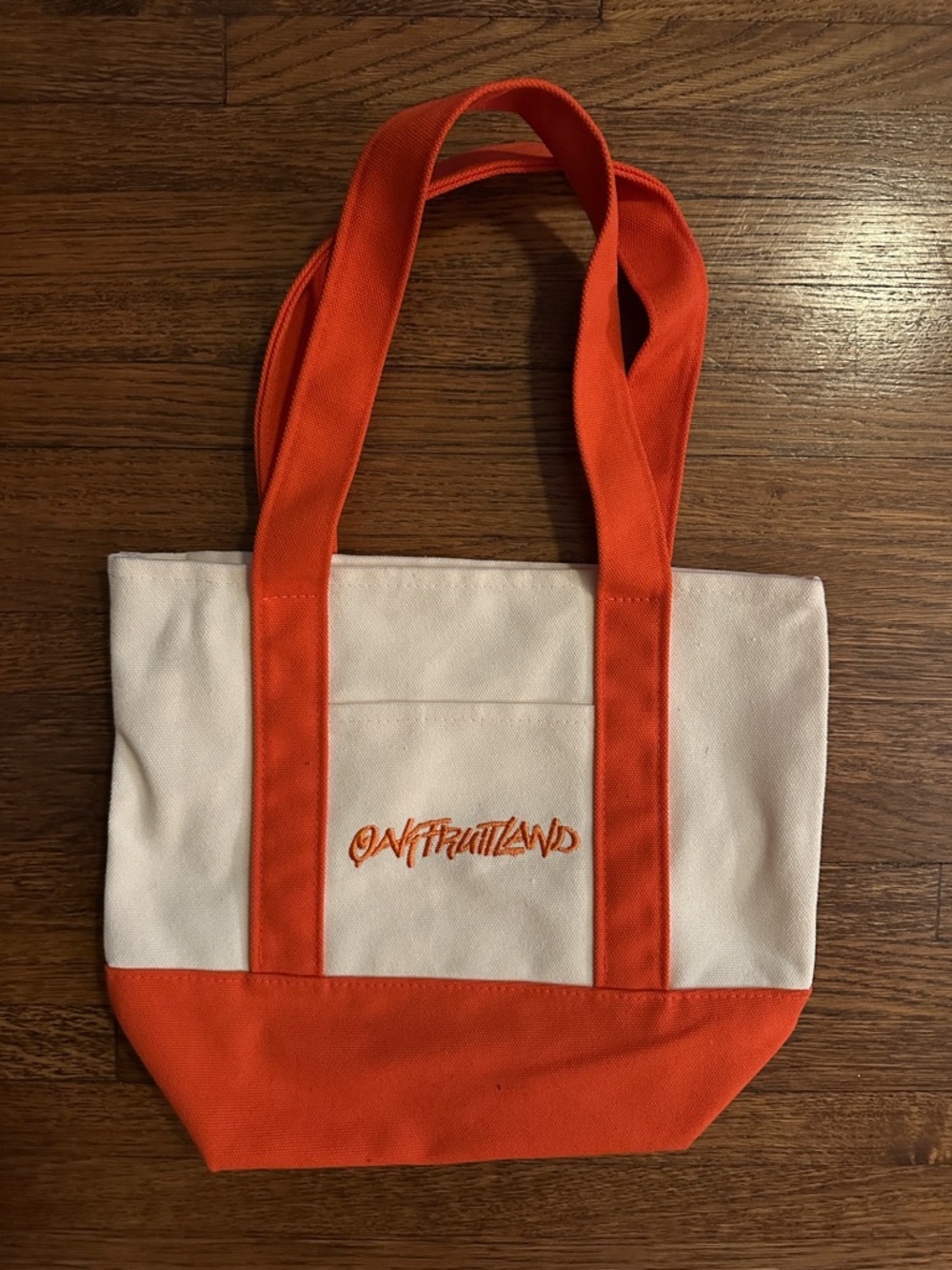 Orange & Cream Canvas Tote Bag